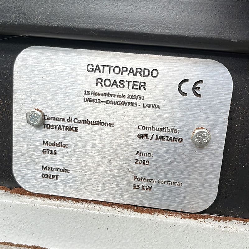Tostatrice Gattopardo Roster GT 15 Kg ciclo - Nome